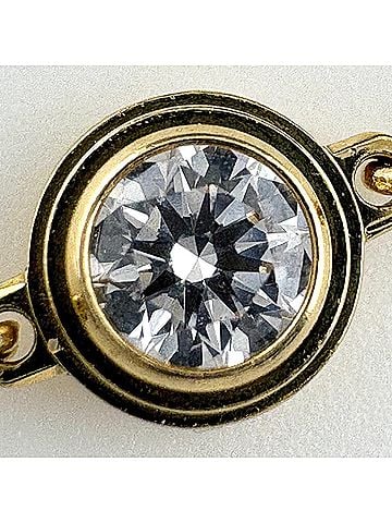 Cartier Cartier d'Amour SM Bracelet, Yellow Gold (YG), with small diamonds, 750 diamond bracelet, for women. (view 2)