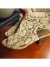 Bare Traps 100% Faux Leather Snake Print Brown Tan Boots Size 10 - photo 3