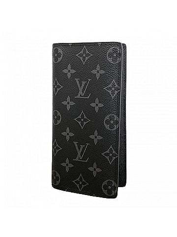 Louis Vuitton Louis Vuitton Monogram Eclipse Portefeuille Brazza Long Wallet M61697 Black Men's (view 1)