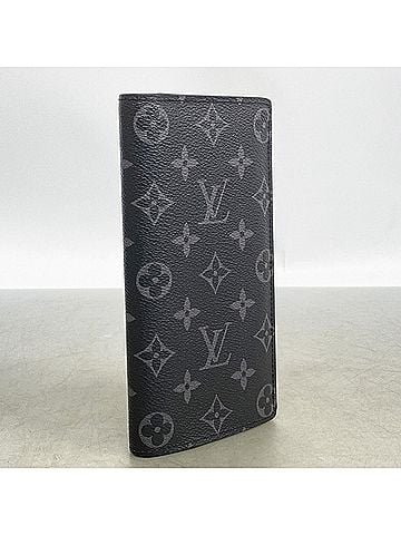 Louis Vuitton Louis Vuitton Monogram Eclipse Portefeuille Brazza Long Wallet M61697 Black Men's (view 2)