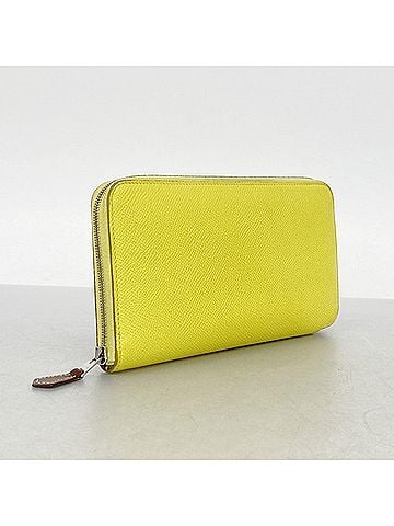 Hermès Hermes Azap Long Silk In Wallet, Veau Epsom Leather, Lime, Y Stamp, Women's (view 2)