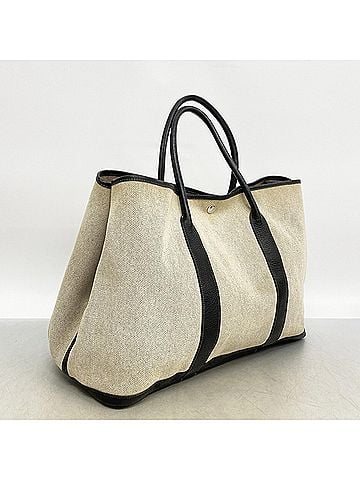 Hermès Hermes Garden GM Tote Bag, Toile H, Black, ?J stamp, Men's/Women's (view 2)
