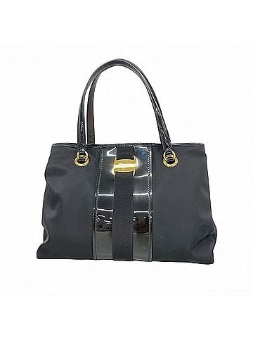 Salvatore Ferragamo Salvatore Ferragamo Vara Tote Bag, Enamel Nylon, Black, Women's (view 1)