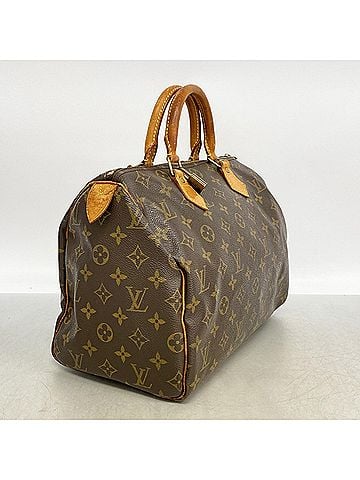 Louis Vuitton Louis Vuitton Monogram Speedy 30 Handbag M41108 Brown Women's (view 2)