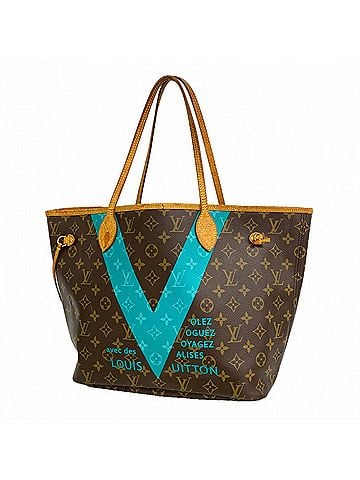 Louis Vuitton Louis Vuitton Monogram V Neverfull MM Tote Bag M41601 Turquoise (Women's) (view 1)