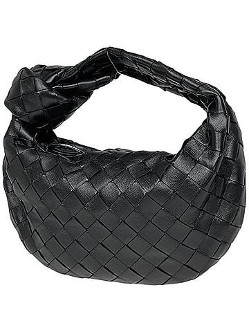 Bottega Veneta Bottega Veneta Intrecciato Mini Jodie Handbag, Woven Leather, Black, Women's (view 1)