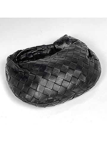 Bottega Veneta Bottega Veneta Intrecciato Mini Jodie Handbag, Woven Leather, Black, Women's (view 2)