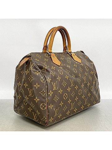 Louis Vuitton Louis Vuitton Monogram Speedy 30 Handbag M41108 Brown Women's (view 2)