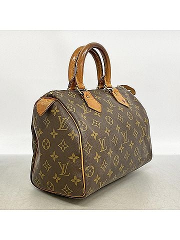 Louis Vuitton Louis Vuitton Monogram Speedy 25 Handbag M41109 Brown Women's (view 2)