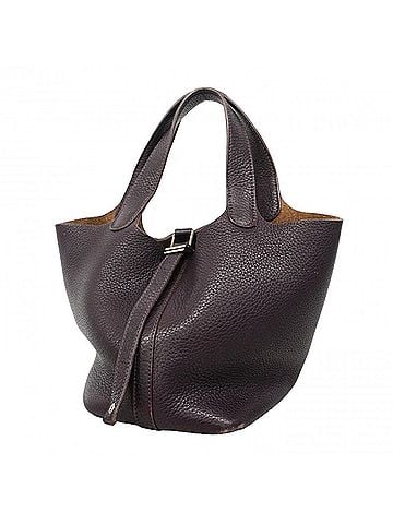Hermès Hermes Picotin Lock PM handbag, Taurillon Clemence leather, Raisin, ?R stamp, ladies'. (view 1)