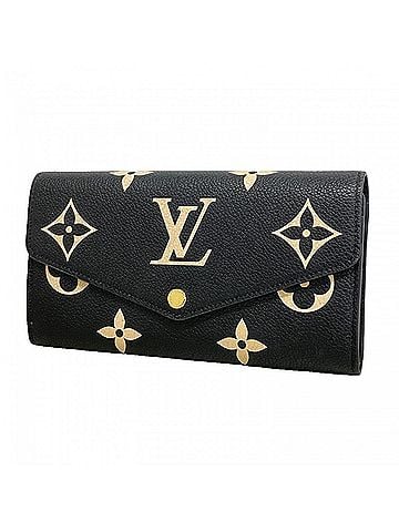 Louis Vuitton Louis Vuitton Monogram Empreinte Bicolor Portefeuille Sarah Long Wallet M80496 Black Beige Women's (view 1)