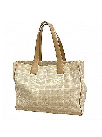 Chanel Chanel New Travel Nylon Tote Bag, Beige, Women's (view 1)