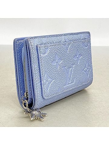 Louis Vuitton Louis Vuitton Monogram Empreinte Portefeuille Wallet M80943 Blue Frost Women's (view 2)