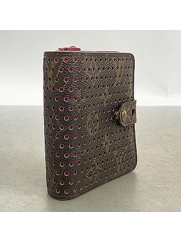 Louis Vuitton Louis Vuitton Monogram Perfo Compact Zip Wallet M95188 Fuchsia (Women's) (view 2)
