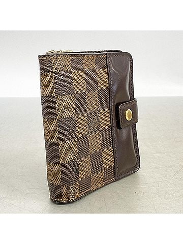 Louis Vuitton Louis Vuitton Damier Compact Zip Wallet N61668 Ebene Women's (view 2)