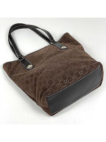 Gucci Gucci GG pattern tote bag, shoulder suede, brown, 153009, women's. (view 2)