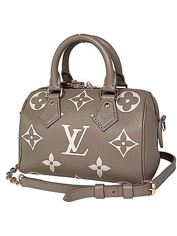 Louis Vuitton Louis Vuitton Speedy Bandoulière 20 2-Way Shoulder Bag, Bi-color Handbag, Monogram Empreinte Tourtrere Crème (Beige), M46575, with IC chip, Women's. (view 1)