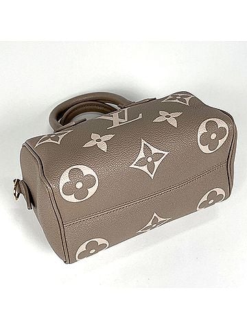 Louis Vuitton Louis Vuitton Speedy Bandoulière 20 2-Way Shoulder Bag, Bi-color Handbag, Monogram Empreinte Tourtrere Crème (Beige), M46575, with IC chip, Women's. (view 2)