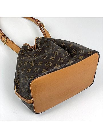 Louis Vuitton Louis Vuitton Petit Noé One-Shoulder Drawstring Shoulder Bag, Monogram Brown, M42226, Women's (view 2)