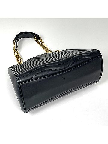 Louis Vuitton Louis Vuitton New Wave Chain Tote Shoulder Bag, Leather, Noir (Black), M51496, Women's (view 2)