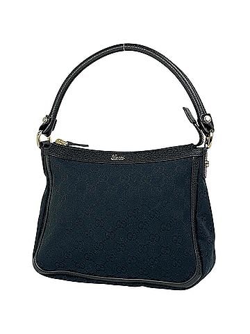 Gucci Gucci GG pattern handbag, canvas, black, 146244, women's. (view 1)