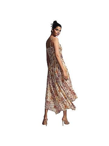 Anthropologie Ruched Square Neck Midi Dress Cocktail Dress (view 2)