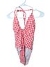 Wild Fable Checkered-gingham Red White One Piece Swimsuit Size M - photo 1