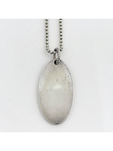 Gucci Gucci Oval Plate Necklace, Sterling Silver 925, Silver, Women's (view 2)