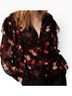Wilfred 100% Polyester Floral Black Red Blouse Size M - photo 6