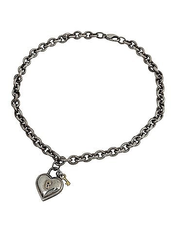 Tiffany & Co. Tiffany &amp; Co. Heart Lock Chain Necklace Key Sterling Silver 925 750 Women's (view 1)