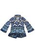 Alexis 100% Polyester Print Blue Black White Romper Size S - photo 1