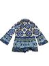 Alexis 100% Polyester Print Blue Black White Romper Size S - photo 2