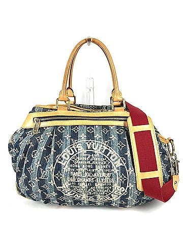 Louis Vuitton LOUIS VUITTON M95336 Monogram Denim Cavalier GM Handbag, 2-Way Bag, Crossbody Shoulder AR1016, Denim, Men's, Women's, Blue (view 1)