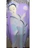 Citron 100% Silk Graphic Purple Gray White Button-Down Shirt Size L - photo 7