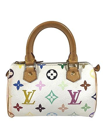Louis Vuitton LOUIS VUITTON M92645 Monogram Multicolor Mini Speedy Boston Bag, Handbag, Canvas, Women's, Blanc White (view 1)