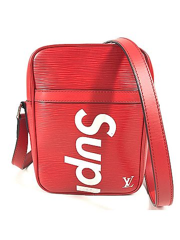 Louis Vuitton LOUIS VUITTON M53417 Epi Leather x Supreme Collaboration Danube PM Bag, Crossbody Pouch, Shoulder Leather, Men's &amp; Women's, Red (view 1)
