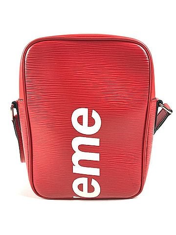 Louis Vuitton LOUIS VUITTON M53417 Epi Leather x Supreme Collaboration Danube PM Bag, Crossbody Pouch, Shoulder Leather, Men's &amp; Women's, Red (view 2)