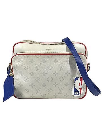 Louis Vuitton LOUIS VUITTON M45583 Monogram NBA Collaboration Nile Messenger PM Bag, Crossbody Shoulder Canvas, Men's/Women's, White (view 1)