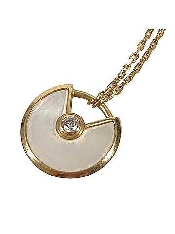 Cartier CARTIER Cartier Mother-of-Pearl Amulette de 1P Diamond XS Chain Necklace, 18K Gold, Au750, Women's Gold Necklace. (view 1)