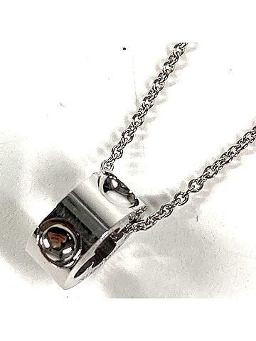 Louis Vuitton LOUIS VUITTON Q93967 Pendant Empreinte Necklace Chain Accessory 18K Gold WG750 Men's Women's Silver (view 1)