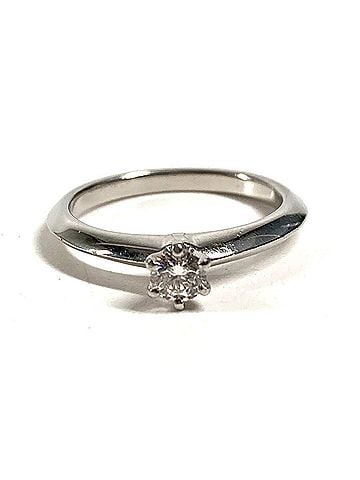 Tiffany & Co. TIFFANY&amp;Co. Tiffany &amp; Co. D0.18ct 1PD Diamond Platinum Ring (Pt950) - Women's Silver (view 1)