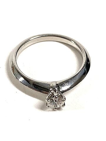 Tiffany & Co. TIFFANY&amp;Co. Tiffany &amp; Co. D0.18ct 1PD Diamond Platinum Ring (Pt950) - Women's Silver (view 2)