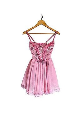 sugar thrillz pink dress Dolls Kill Dresses | Sugar Thrillz Dolls Kill Dress Women Xl Pink Never On Time Mini Fit Flare 2626 | Color: Pink | Size: Xl