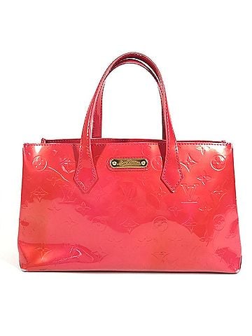 Louis Vuitton LOUIS VUITTON M93643 Monogram Vernis Wilshire Boulevard Tote Bag, Handbag, Canvas, Women's, Rose Pop Pink (view 1)