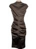 Cache 63% Acetate 35% Nylon 2% Spandex 100% Polyester Brown Cocktail Dress Size 2 - photo 2