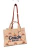 Coach 100% Canvas Print Tan Tote One size - photo 1
