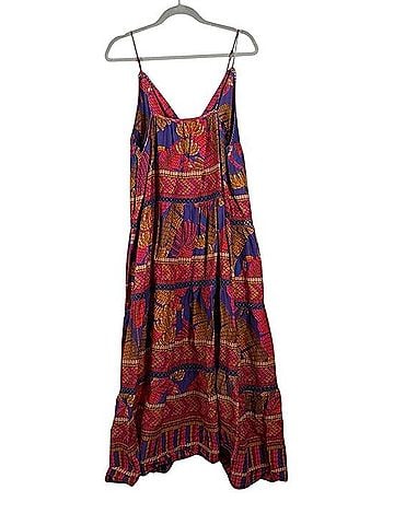 FARM Rio Mosaic Tropical Print Tiered Maxi Dress Casual Dress (view 2)