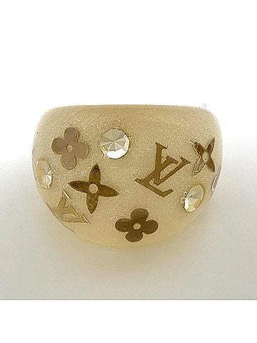 Louis Vuitton Louis Vuitton Bague Inclusion Ring, Resin/Plastic, Clear Gold, Women's (view 2)