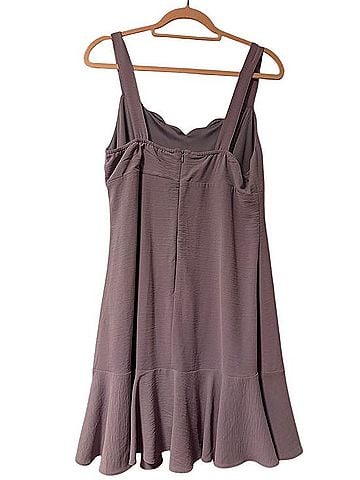 Altar'd State Lilac Scallop Neck A-Line Dress Casual Dress (view 2)