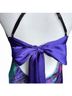 Taboo 100% Polyester Print Blue Purple Black Cocktail Dress Size 10 - photo 11